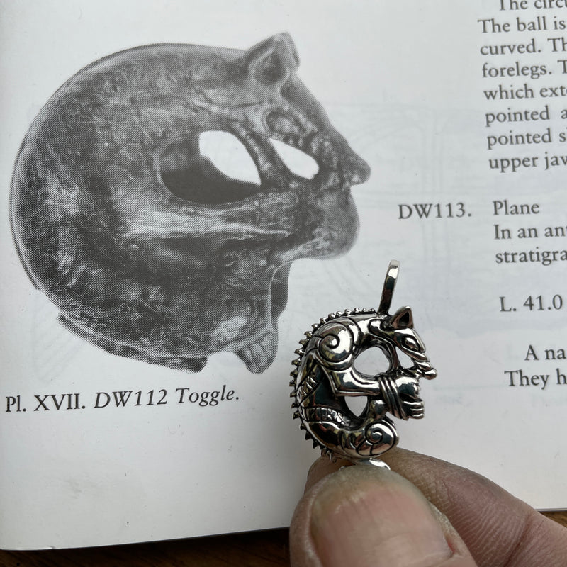 Fenrir Viking Wolf Pendant with Runes