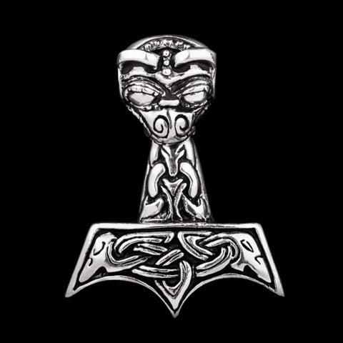 hrathnir_  Hræsvelgr Holding Mjolnir Necklace