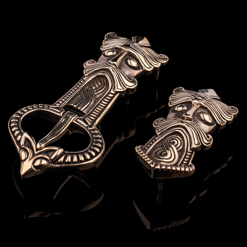 Viking Mask Buckle Set