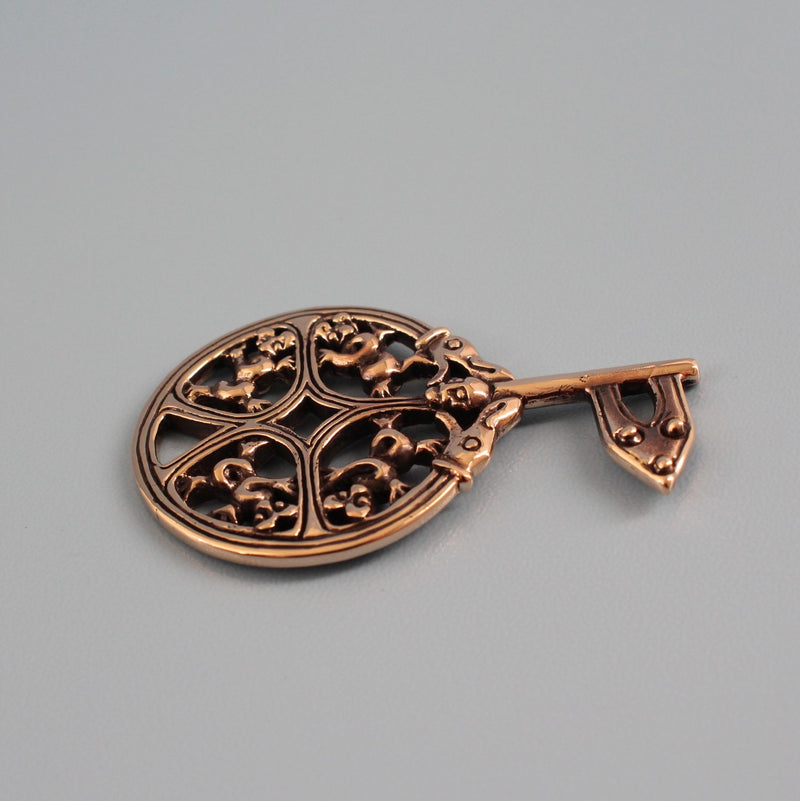 Viking Key With Four Gripping Beasts