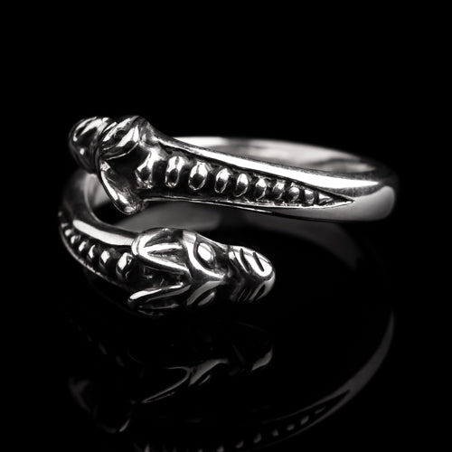 Viking Double Head Wolf Ring