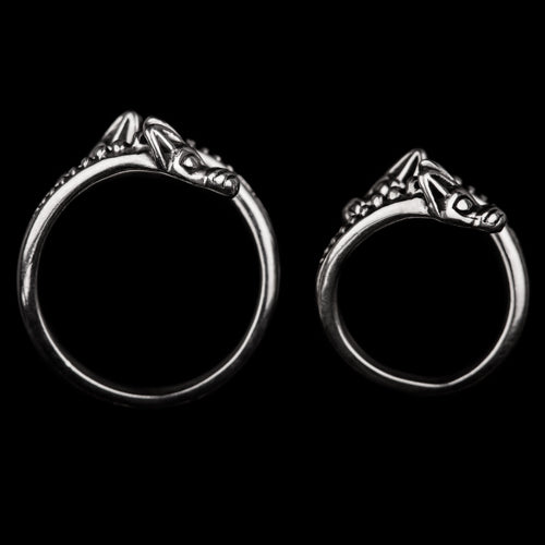 Viking Double Head Wolf Ring