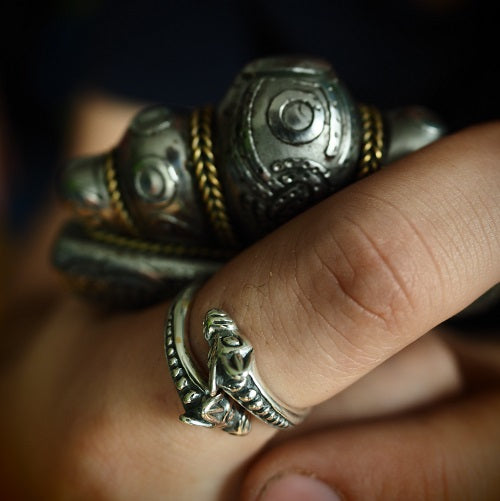 Viking Double Head Wolf Ring