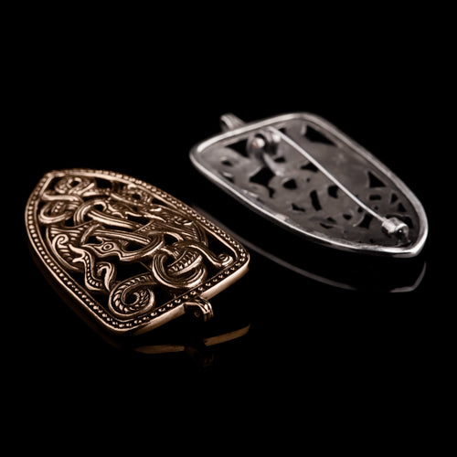 Viking Strap End Brooches in Jelling Style