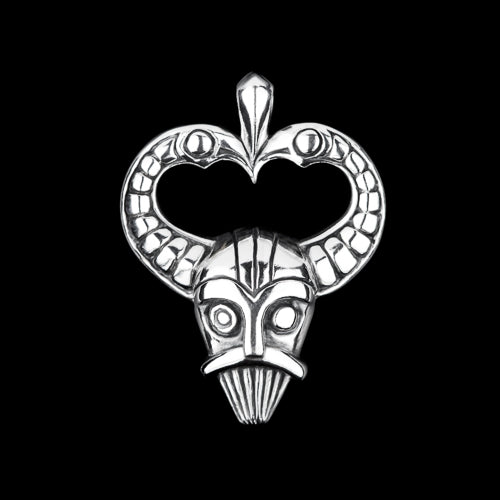 Viking Raven Head Pendant