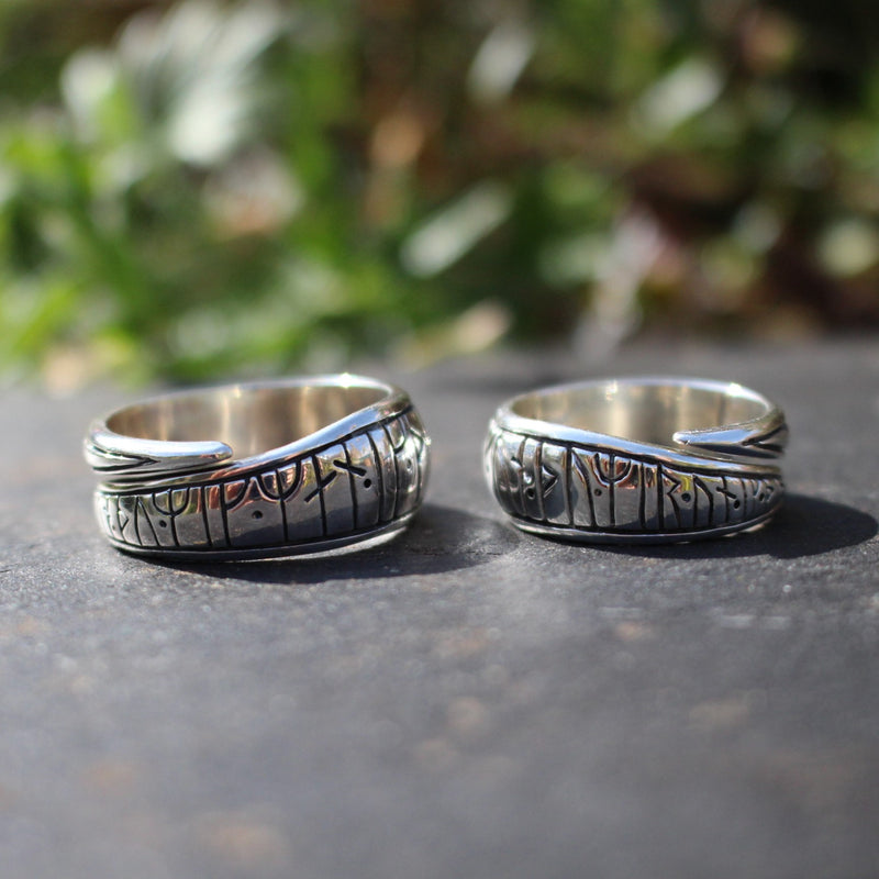 Love Rune Ring Viking Rune Ring with Love Rune invocation Spell – Northan Viking Silver