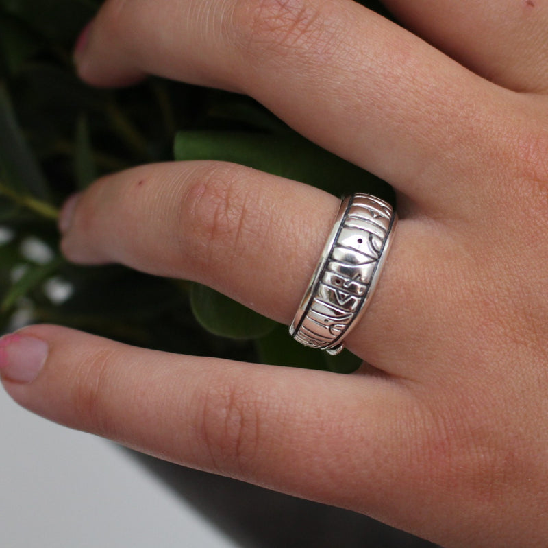Love Rune Ring Viking Rune Ring with Love Rune invocation Spell – Northan Viking Silver
