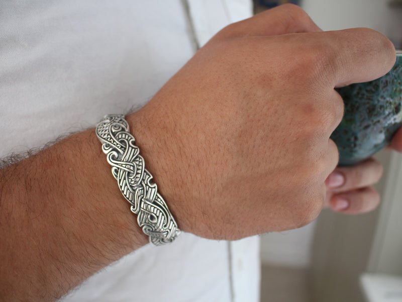 Viking Raven Armring with Runes