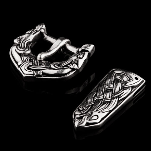 Viking Wolf Buckle Set in Ringerike Style