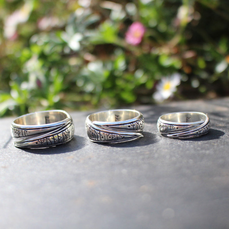 Love Rune Ring Viking Rune Ring with Love Rune invocation Spell – Northan Viking Silver