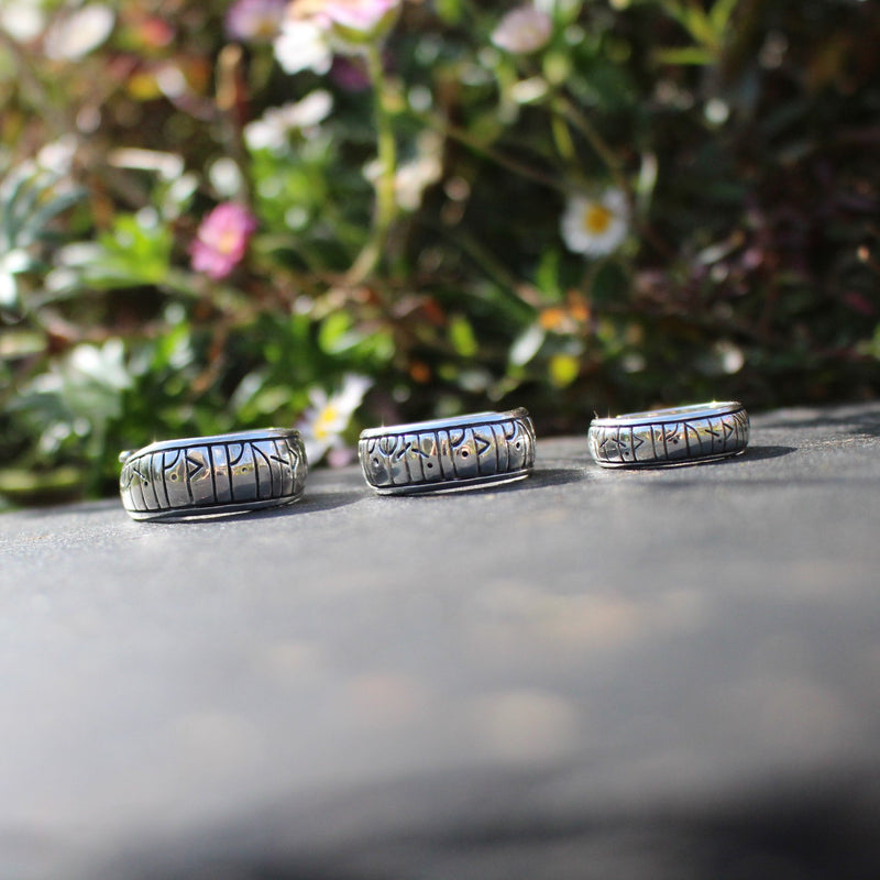 Love Rune Ring Viking Rune Ring with Love Rune invocation Spell – Northan Viking Silver