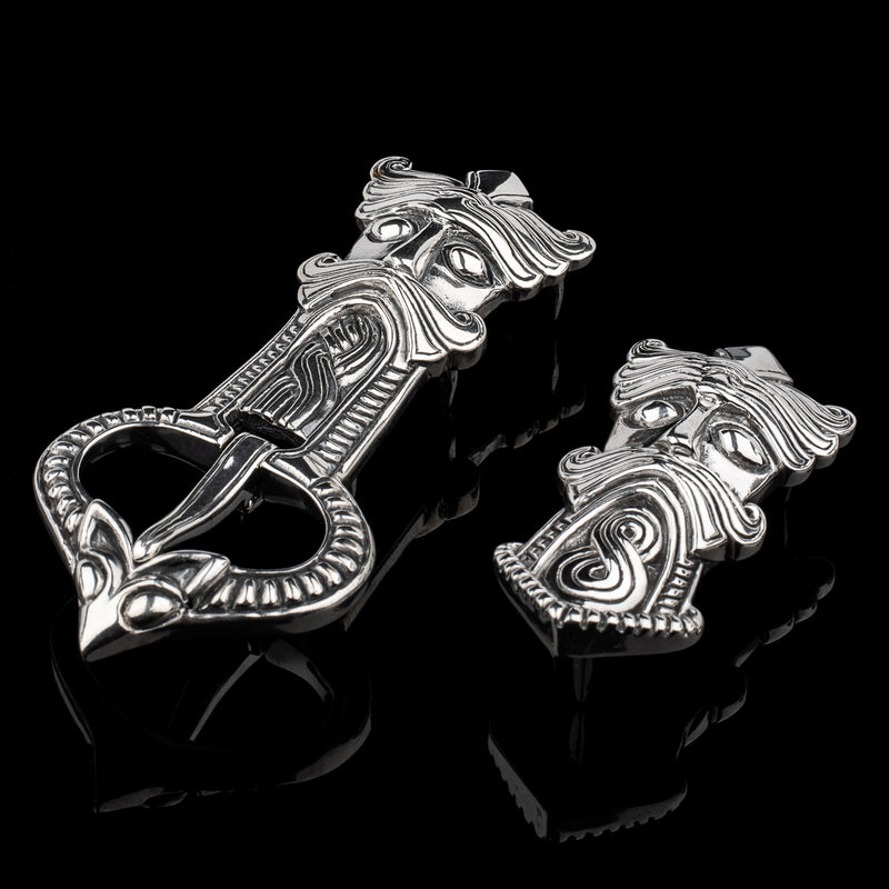 Viking Mask Buckle Set