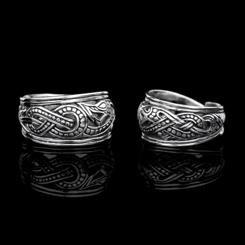 Silver Viking Openwork Dragon Ring