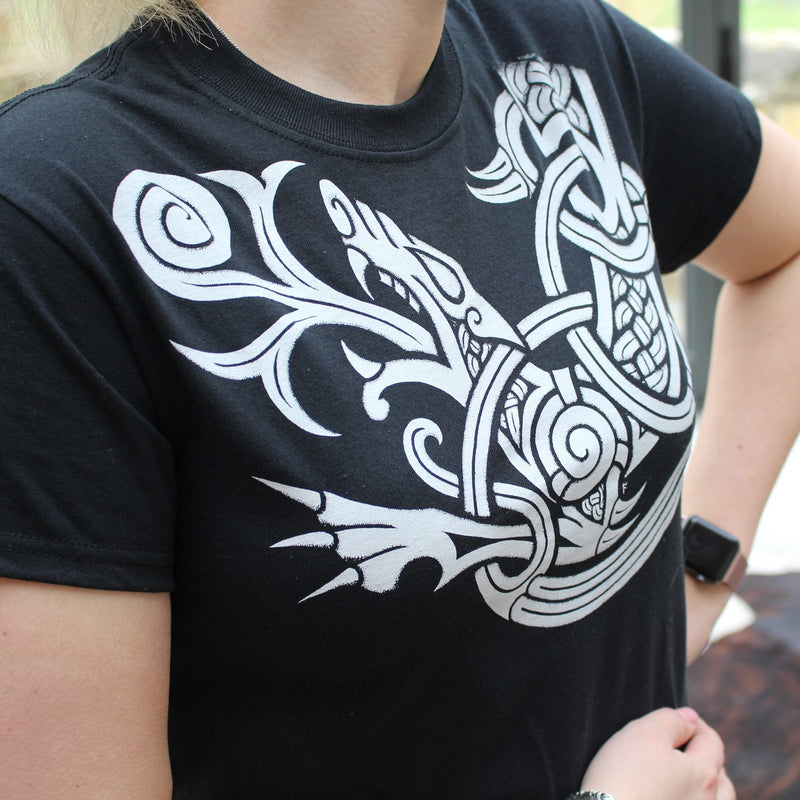 Viking T-Shirt with Wolf Fenrir