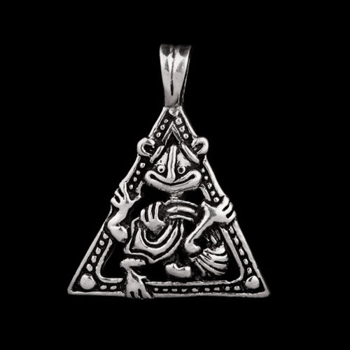 Triangular Gripping Beast Pendant