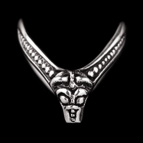 V Shape Ring with Beast Head