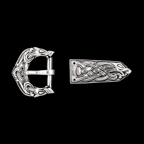 Viking Wolf Buckle Set in Ringerike Style