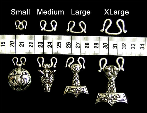 3mm Diameter Silver Viking Chain with Wolf Head Terminals