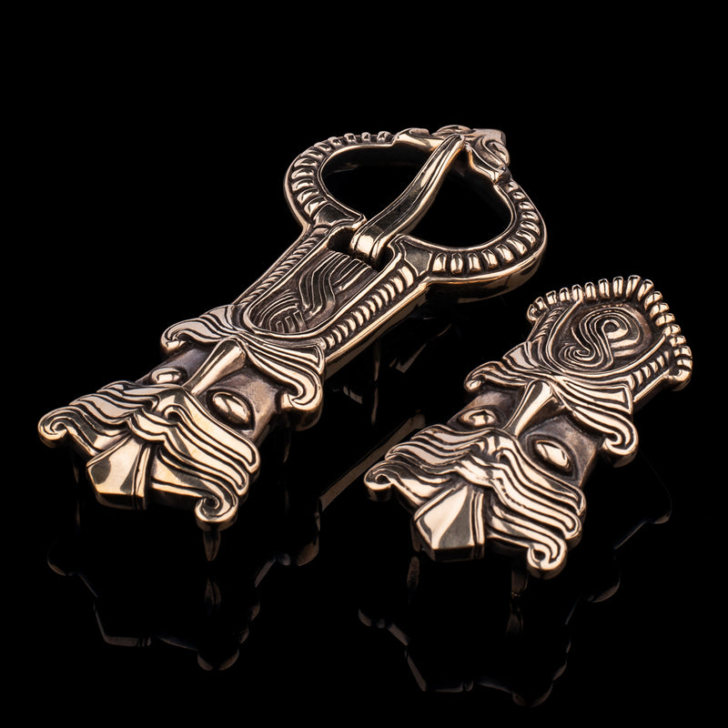 Viking Mask Buckle Set