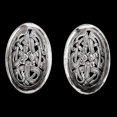 Viking Tortoise Brooches in Jelling Style from Haithabu Hedeby Northan Viking Silver