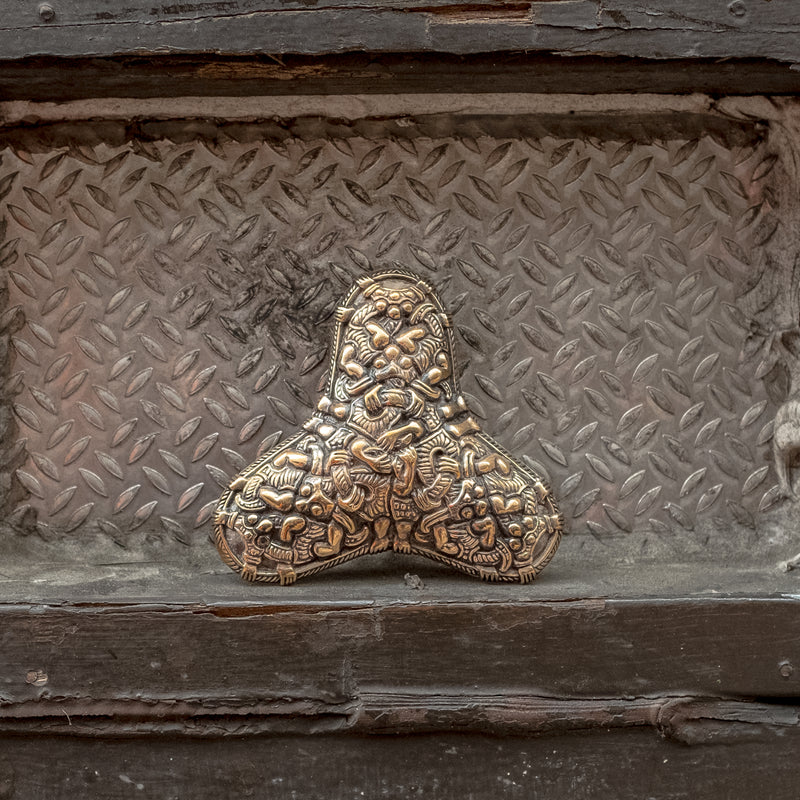 Large Trefoil Brooch With Gripping Beasts