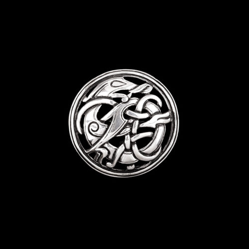 Viking Round Brooch with Urnes Dragon