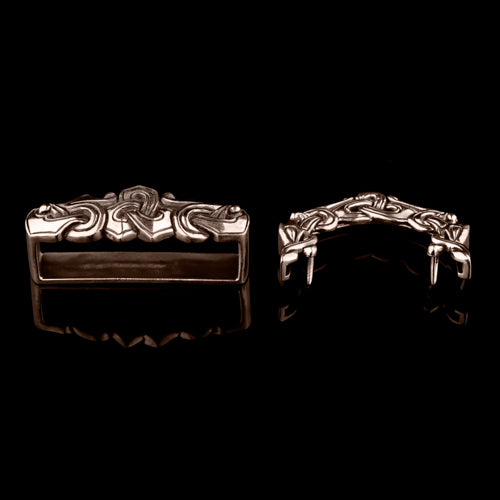 Three Piece Belt Set With Wolf Heads Ringerike Style