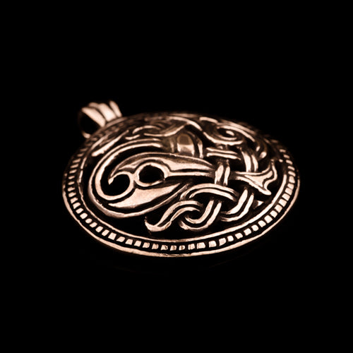 Viking Dragon Pendant in Jelling Style