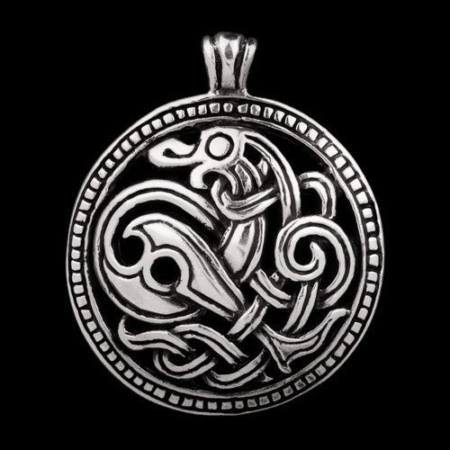 Viking Dragon Pendant in Jelling Style