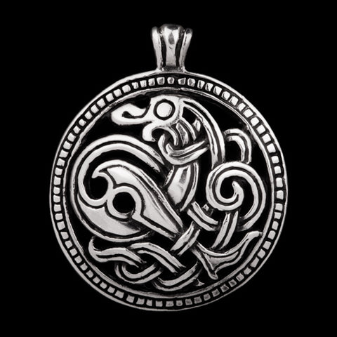 Viking Dragon Pendant in Jelling Style Northan Viking Silver