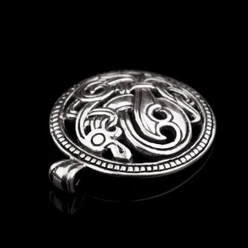 Viking Dragon Pendant in Jelling Style