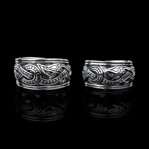 Silver Viking Openwork Dragon Ring