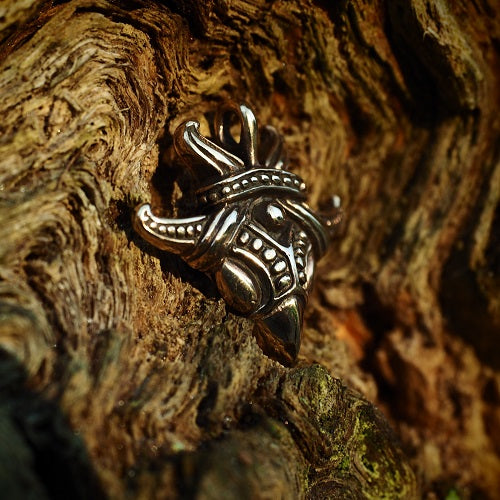 Viking Raven Head Pendant