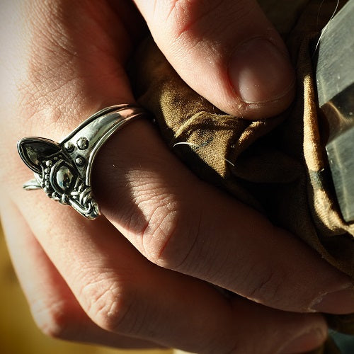 Viking Wolf Head Ring