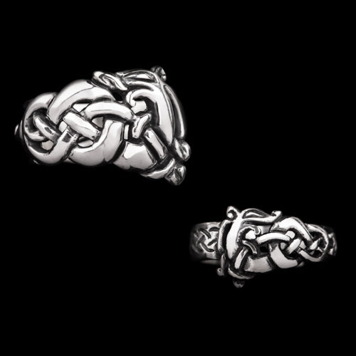 Viking Urnes Wolf Ring