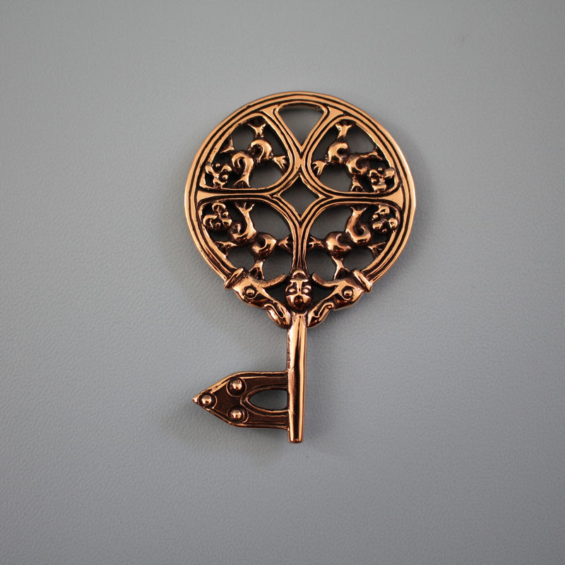 Viking Key With Four Gripping Beasts