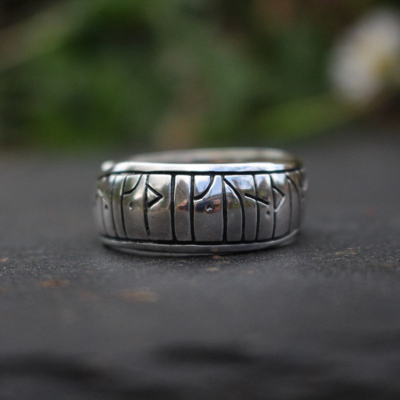 Love Rune Ring Viking Rune Ring with Love Rune invocation Spell – Northan Viking Silver