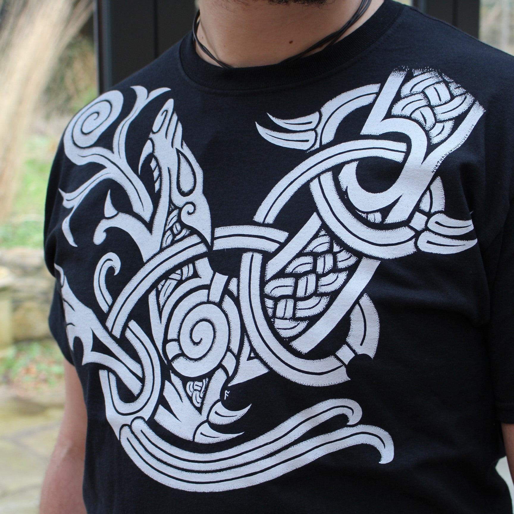T-Shirt Uomo Norvegese Vichingo – Odino Thor Ragnar – Stampa Grafica – Colore Nero - Foto 2