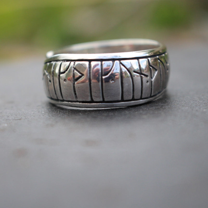 Love Rune Ring Viking Rune Ring with Love Rune invocation Spell – Northan Viking Silver