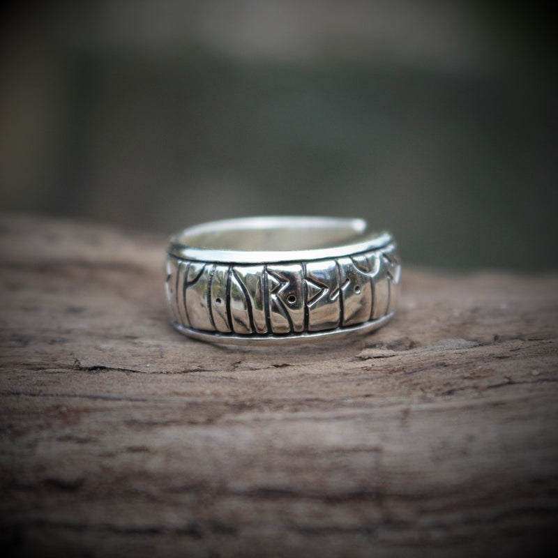 Love Rune Ring Viking Rune Ring with Love Rune invocation Spell – Northan Viking Silver