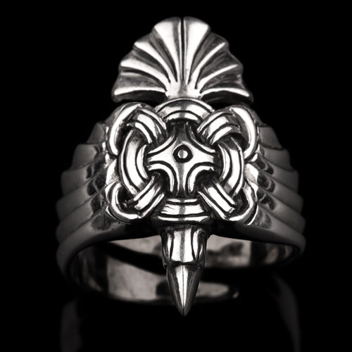 Winged Viking Raven Ring