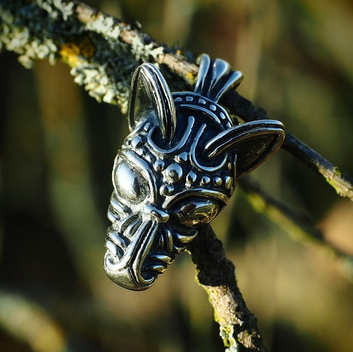 Viking Wolf Head Pendant
